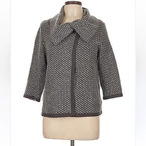 Fenn Wright Manson Cardigan Gray Dots Snap Up M
